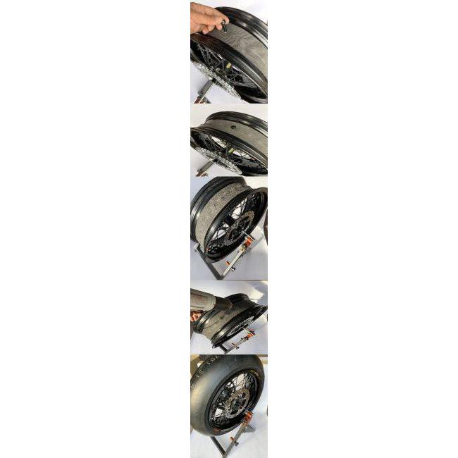 MOTO禅 モトゼン ブラックケブラーチューブレスキット Plus＋ ダブルタイプ タイプ：フロント(17×3.50 MT) チューブレスキット ホイール関連 足回りの画像