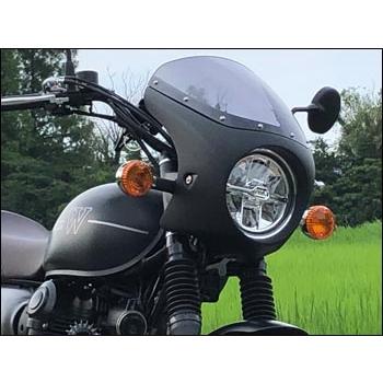 CHIC DESIGN シックデザイン ロードコメット クラシック カラー：メタリックフラットスパークブラック / スクリーンカラー：クリア W800 STREET ビキニカウル