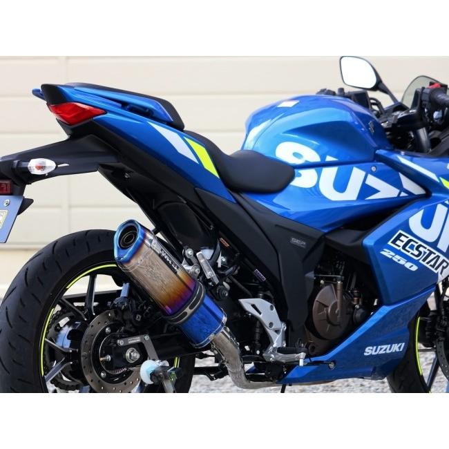 WR’S ダブルアールズ 【JMCA認証】SS-OVAL フルエキゾーストマフラー 仕様：焼き色チタンサイレンサー ジクサーSF250 SUZUKI スズキ マフラーの画像