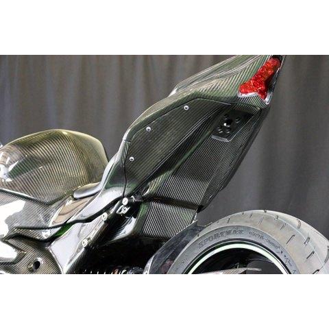 A-TECH エーテック ストリート／レース共通 シートインナーSPL タイプ：開繊ドライカーボン(KDC)／クリア塗装済 ZX-25R KAWASAKI カワサキ カウル関連 外装の画像