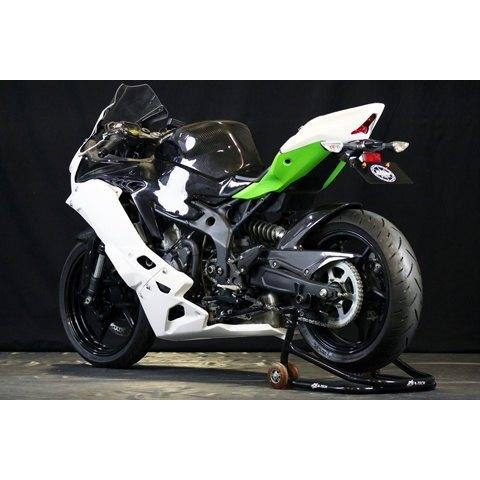 A-TECH エーテック ストリート用タンデムシートカバーSPL タイプ：FRP黒／クリア塗装無し ZX-25R KAWASAKI カワサキ シングルシートカウル シート関連 外装の画像