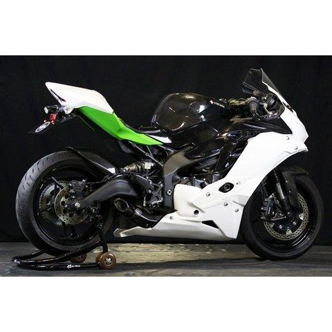 A-TECH エーテック ストリート用タンデムシートカバーSPL タイプ：FRP黒／クリア塗装無し ZX-25R KAWASAKI カワサキ シングルシートカウル シート関連 外装の画像