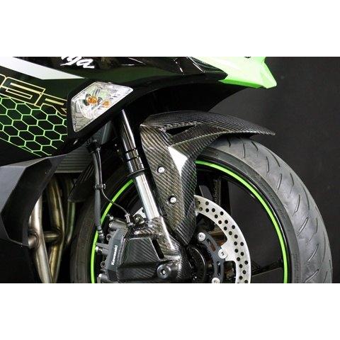 A-TECH エーテック フロントフェンダーSTD タイプ：綾織ドライカーボン(DC)／クリア塗装済 ZX-25R KAWASAKI カワサキ フロントフェンダー フェンダー関連 外装の画像