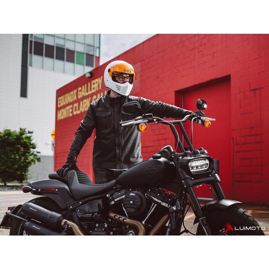 LUIMOTO ルイモト シートカバー カラー／素材：スウェード ブラック／PRODIGY ブラック／TEC-GRIP／レッド ステッチ FAT BOB シート関連 外装_5