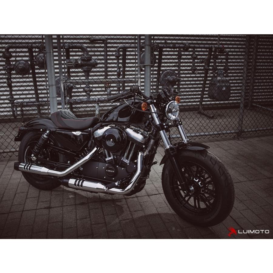 LUIMOTO ルイモト フロントシートカバー カラー／素材：スウェード ブラック／ビンテージ ダークブラウン／TEC-GRIP IRON 1200 シートカバー シート関連 外装_3