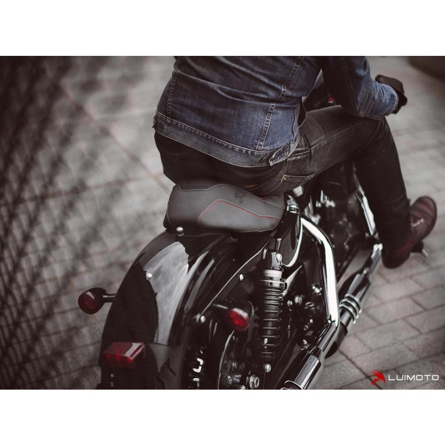 LUIMOTO ルイモト フロントシートカバー カラー／素材：スウェード ブラック／ビンテージ ダークブラウン／TEC-GRIP IRON 1200 シートカバー シート関連 外装_5