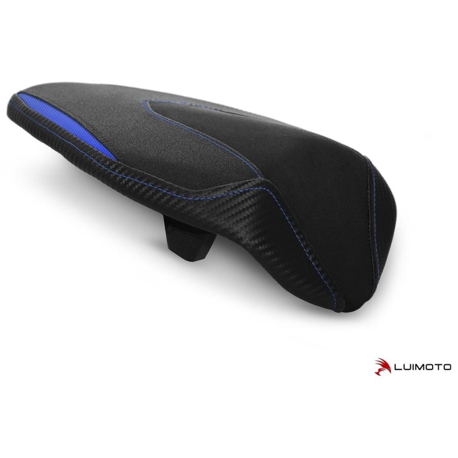 LUIMOTO ルイモト リアシートカバー タイプ：スウェード ブラック／エッジ ブルー／TEC-GRIP／CF ブラック／ブルー ステッチ ZX-25R KAWASAKI カワサキ 外装
