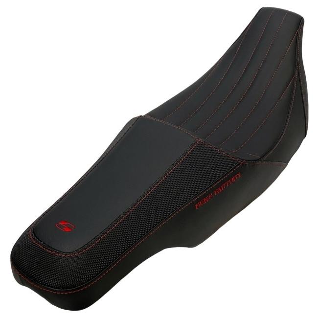 Ken’s factory ケンズファクトリー ［Next Level：ネクスト レベル］Two-Up seat：トゥ アップ シート ステッチカラー：レッド(レッドロゴ) ツーリング 外装_1