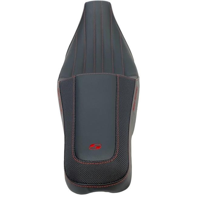 Ken’s factory ケンズファクトリー ［Next Level：ネクスト レベル］Two-Up seat：トゥ アップ シート ステッチカラー：レッド(レッドロゴ) ツーリング 外装_2