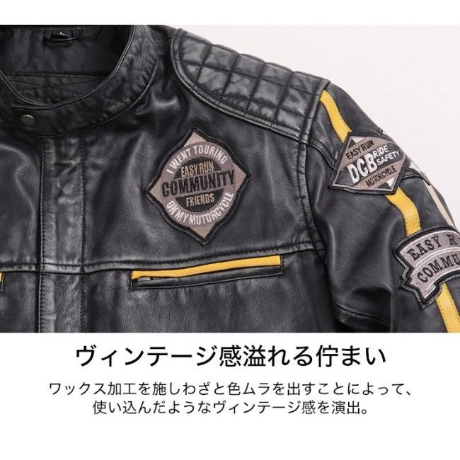 DEGNER（デグナー） ワックスレザージャケット サイズ：L レザー