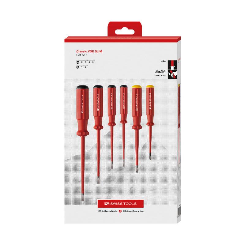 PB ピービー クラシックVDEスリムグリップ 絶縁ドライバーセット(プラス・マイナス) セット工具