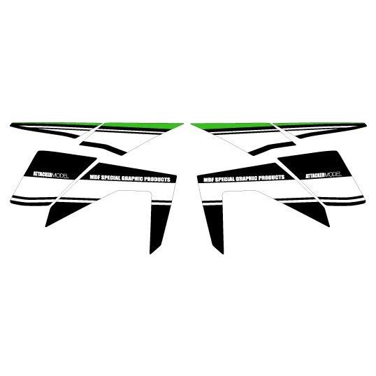 MDF エムディーエフ グラフィックキット アタッカーモデル 仕様：タンク(左右セット) / タイプ：車体色ライムグリーン推奨 ZX-25R KAWASAKI カワサキ 外装 | MDF