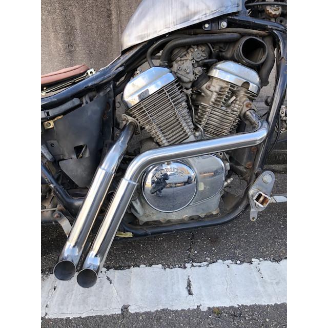 部品屋K&W ショートショットマフラー STEED HONDA ホンダ フル