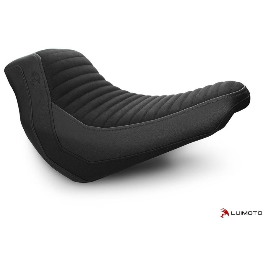 LUIMOTO ルイモト フロント シートカバー タイプ：Classic / カラー：スウェードブラック／PRODIGY ブラック／TEC-GRIP／ブラックステッチ LOW RIDER S 外装