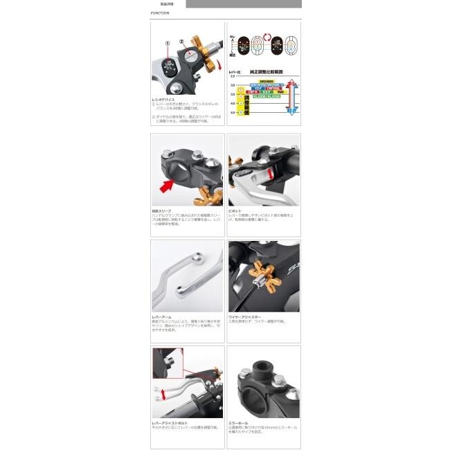 ZETA ジータ ウルトラライトクラッチパーチ ミラーホール：付き