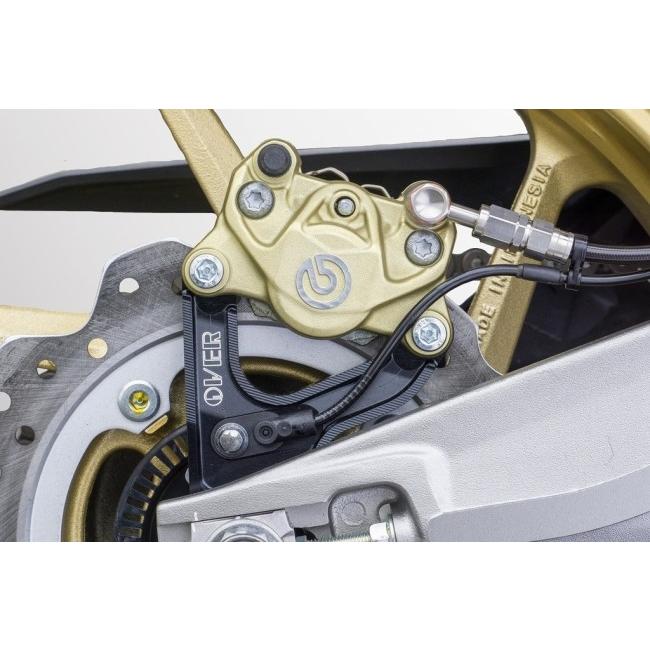 OVER オーヴァー リアキャリパーサポート ブレンボ2P用 カラー：ブラックアルマイト CBR250RR HONDA ホンダ キャリパーサポート・ブラケット ブレーキの画像