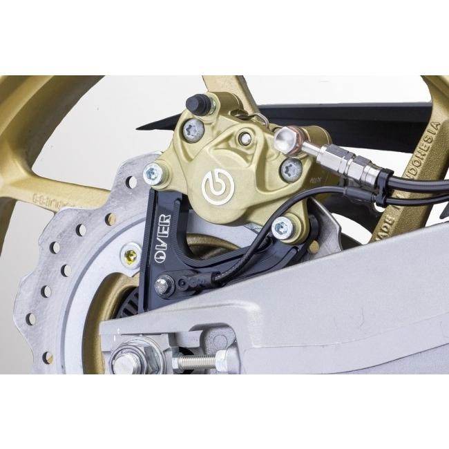 OVER オーヴァー リアキャリパーサポート ブレンボ2P用 カラー：ブラックアルマイト CBR250RR HONDA ホンダ キャリパーサポート・ブラケット ブレーキの画像