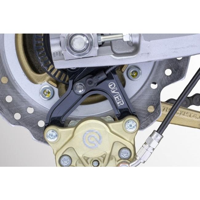OVER オーヴァー リアキャリパーサポート ブレンボ2P用 カラー：ブラックアルマイト CBR250RR HONDA ホンダ キャリパーサポート・ブラケット ブレーキの画像