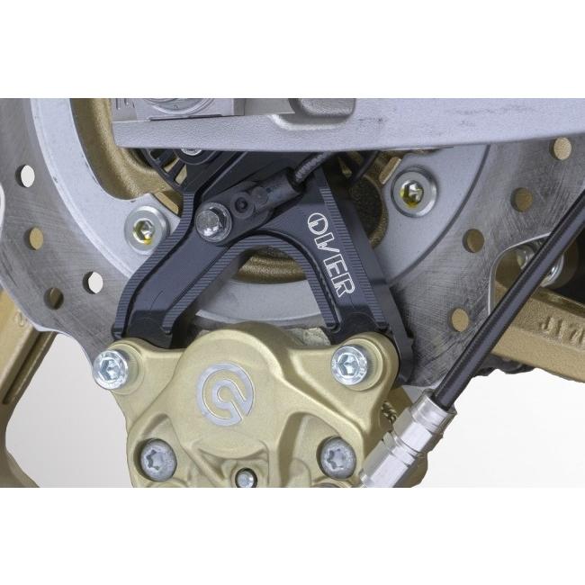OVER オーヴァー リアキャリパーサポート ブレンボ2P用 カラー：ブラックアルマイト CBR250RR HONDA ホンダ キャリパーサポート・ブラケット ブレーキの画像