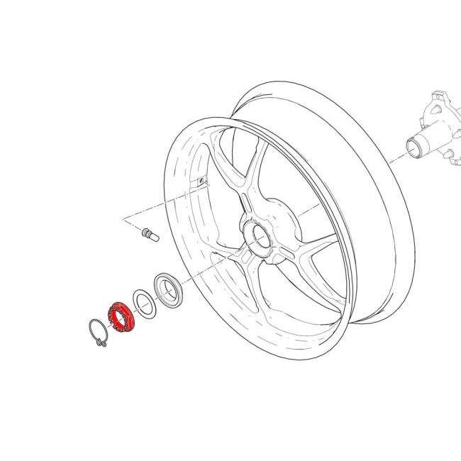 CNC Racing シーエヌシーレーシング リアアクスルナットRH カラー：ゴールド DUCATI ドゥカティ アクスルナット ホイール関連 足回り_6
