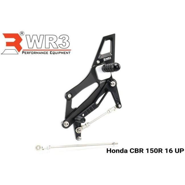 上質 WR3 WR3:ダブルアールスリー ステップ Vシリーズ フットペグカバー：ブラック CBR150R HONDA ホンダ