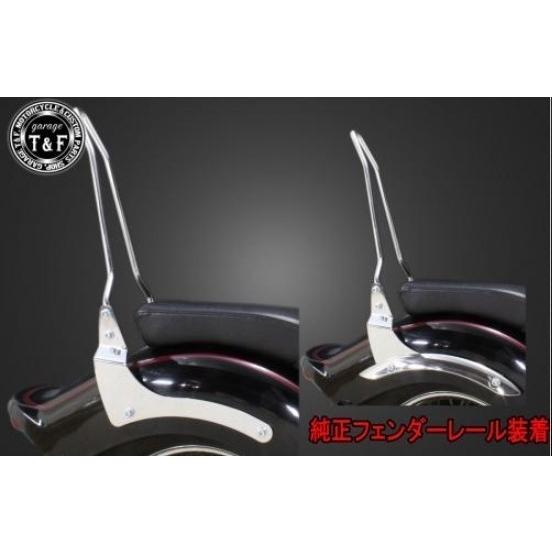 Garage T\u0026F ガレージ シーシーバーショート 色：メッキ仕上げ ドラッグスター1100 YAMAHA ヤマハ グラブバー・タンデムバー・シーシーバー 外装の画像
