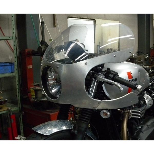 WM ダブルエム アルミハーフカウルキットS Origins タイプ：クリアスクリーン Street twin TRIUMPH トライアンフ ビキニカウル カウル関連 外装