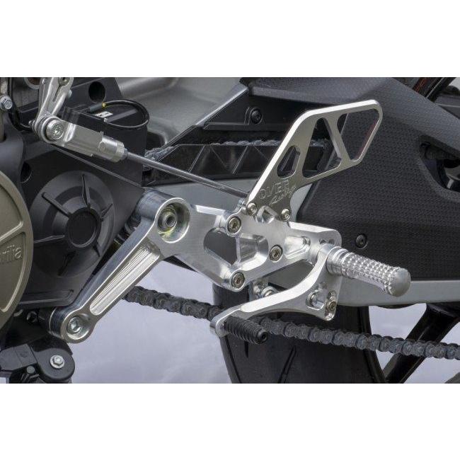 OVER オーヴァー バックステップ カラー：シルバー(シルバーアルマイト仕上げ) RS 660 APRILIA アプリリア ステップ 足回り_1