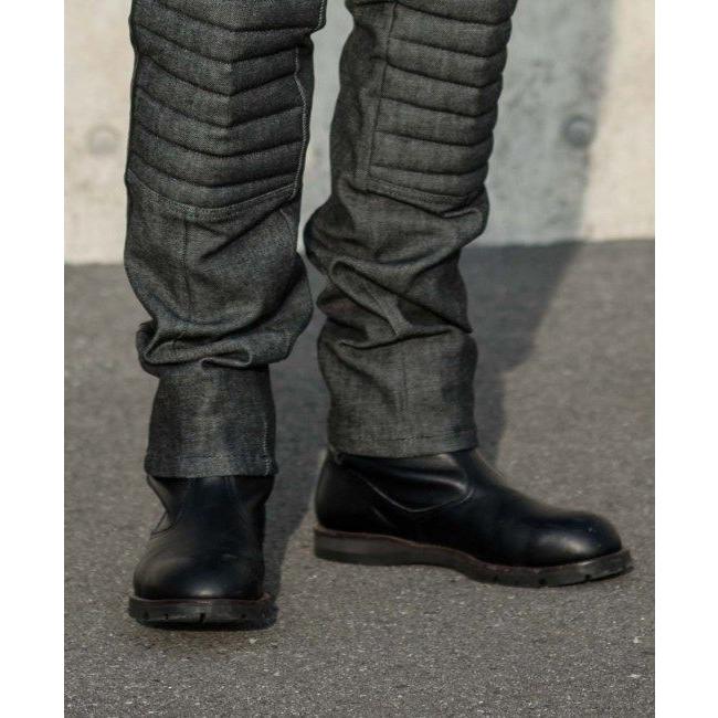 カドヤ KADOYA EG BLACK レザーショートブーツ サイズ：26cm