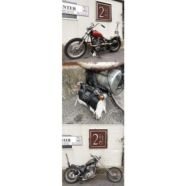 2%er ツーパーセンター 【CREEK MOTORCYCLE×AT-DIRTY】レザー フリンジ ツールバッグ バッグの画像