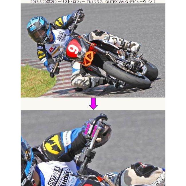 OUTEX アウテックス 振動吸収レバーガード ハンドルバーエンドM6ボルト用 カラー：ブルー グロム モンキー125 HONDA ホンダ レバーガード ハンドルの画像