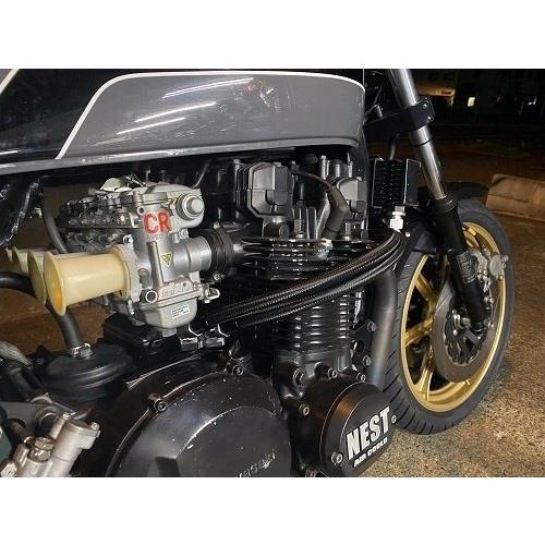スピードショップイトウ - SPEED SHOP ITO J系9in10段横回しオイルクーラーキット ステーカラー：しろがね色 / オイルクーラーコアカラー：黒 油絵の具冷房装置 車、バイク、自転車-冷却系パーツ