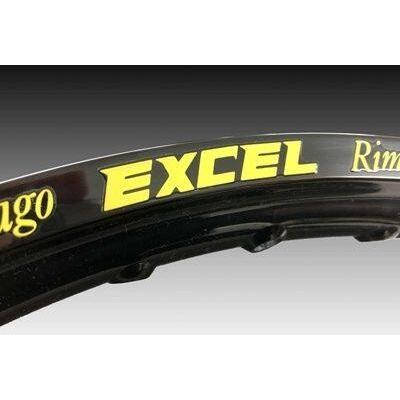 EXCEL RIM（エキセルリム） ロゴ転写ステッカー カラー：イエロー リム
