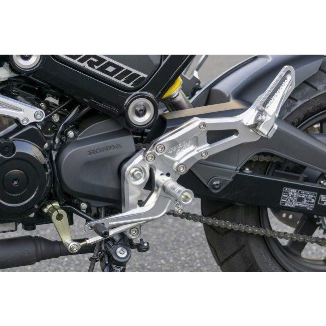 OVER オーヴァー バックステップ 4ポジション タンデム付 カラー：シルバーアルマイト仕上げ GROM HONDA ホンダ｜webike02｜03