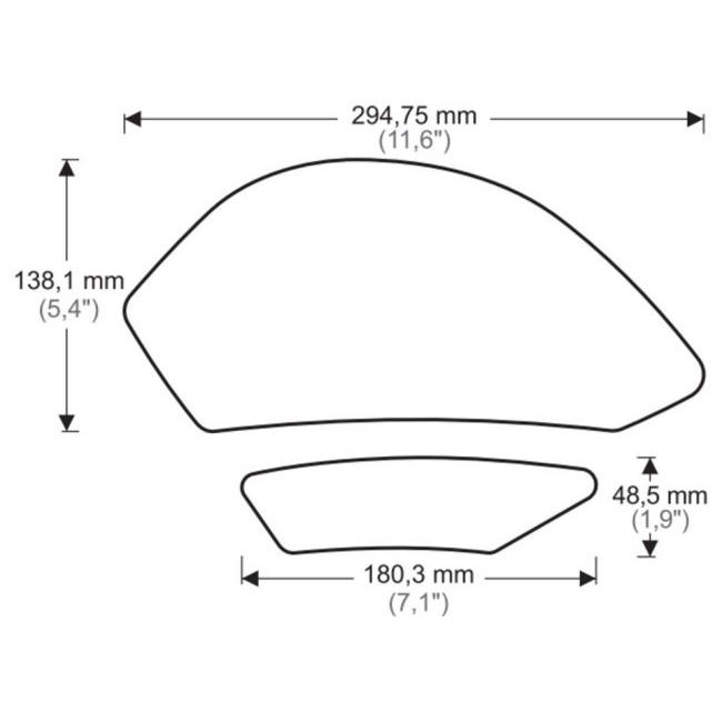 Puig（プーチ） サイドタンクパッド (SIDE TANK PADS) カラー：クリア