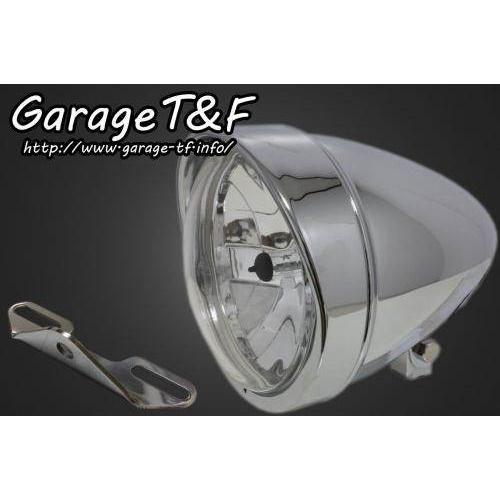 Garage T＆F - Garage T\u0026F 車宿り 5.75inロケット花火ともし火＆ライトステー(手あいB)一揃いの道具 ロケット花火ともし火仕上：メッキ仕上 バルカン400古典派音楽 前照灯 車、バイク、自転車-ライト、レンズ