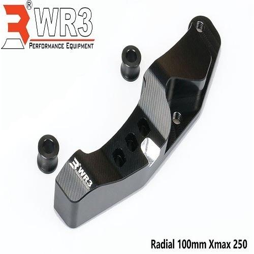 WR3 ダブルアールスリー フロントキャリパーサポート BREMBO用 取付ピッチ：100mm / カラー：シルバー XMAX 250 XMAX300 YAMAHA ヤマハ ブレーキ | WR3 | 02