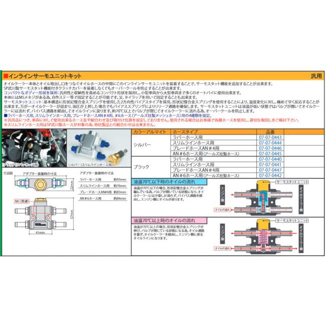 スペシャルパーツ武川 SP武川 SPタケガワ インラインサーモユニット