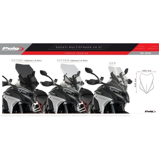 Puig プーチ ツーリングスクリーン カラー：ダークスモーク MULTIESTRADA V4 MULTISTRADA PIKES PEAK RALLY RS Multistrada S V4S SPORT DUCATI ドゥカティ_2