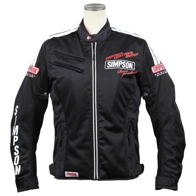 【美品】SIMSPON レースジャケット ブラック/レッド　Lサイズ SIMPSOM レース用ジャケット Lサイズ 黒赤 シンプソン 美品