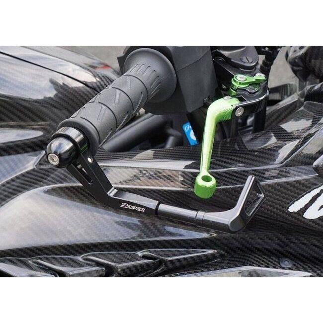 SNIPER スナイパー アルミ製ブレーキレバーガード カラー：ブラック KAWASAKI カワサキ レバーガード ハンドル_1