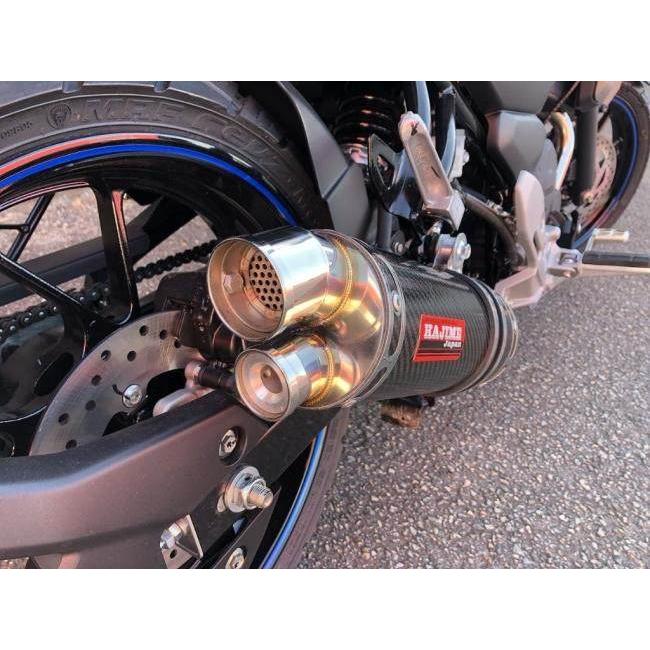 HAJIME ハジメ フルエキゾーストマフラー タイプ：ブラックカーボン FZ