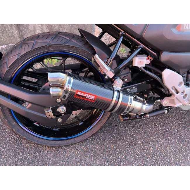 HAJIME ハジメ フルエキゾーストマフラー タイプ：ブラックカーボン FZ