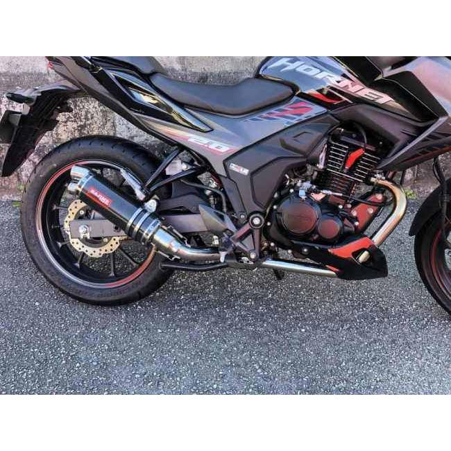 HAJIME ハジメ フルエキゾーストマフラー オリジナル設計 タイプ：ブラックカーボン ホーネット2.0 HONDA ホンダ｜webike02｜08