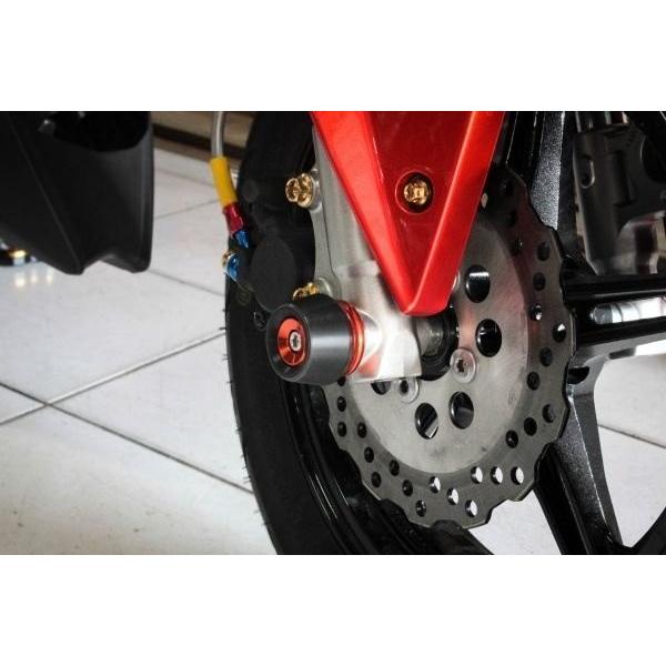 PIRANHA PIRANHA:ピラニア Front Axle Stainless ＋ Protection Z-125 カラー：Blue Z125 プロ KAWASAKI カワサキ｜webike02｜09