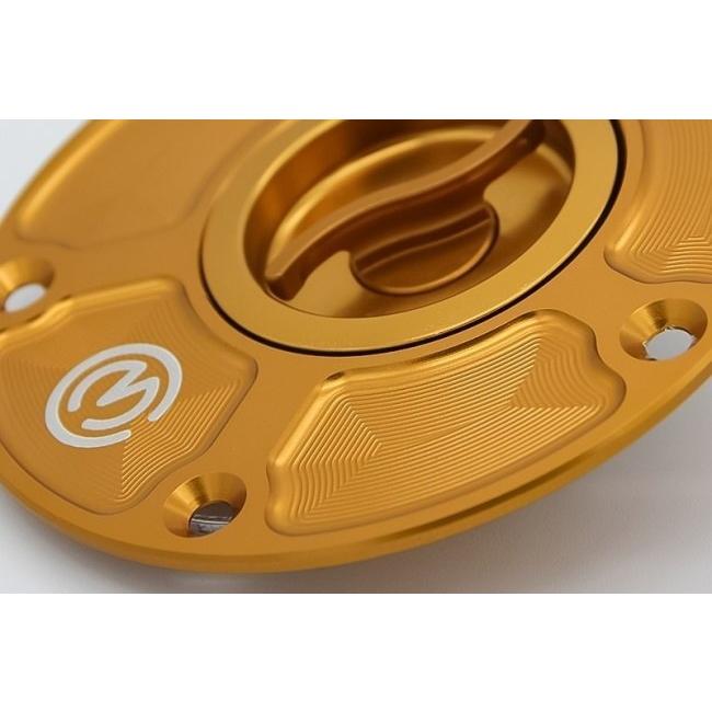 MOTO CORSE MOTO CORSE:モトコルセ CNC ビレット アルミニウム クイックオープン フューエルタンクキャップ カラー：ゴールド Z900RS Ninja H2 H2R｜webike02｜03