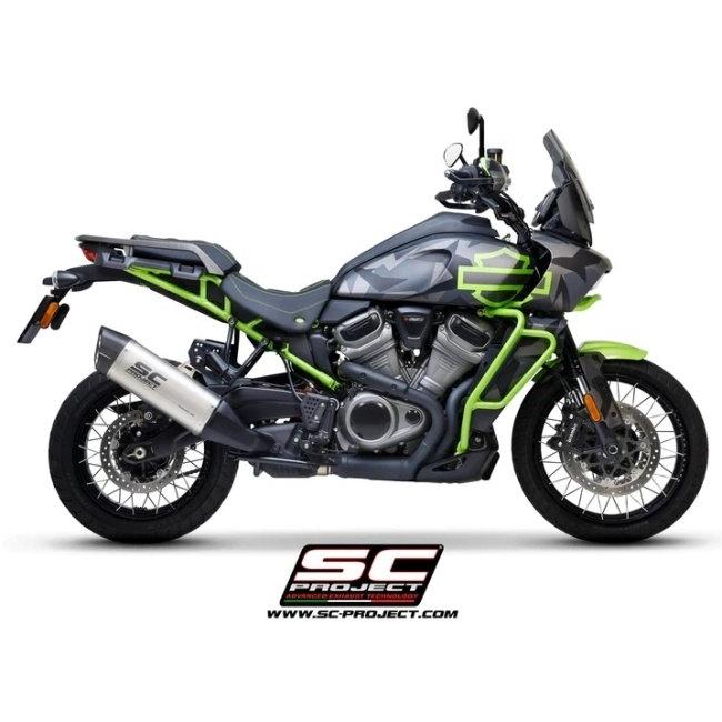 SC-PROJECT SCプロジェクト アドベンチャー スリップオンサイレンサー【公道走行可】 本体材質：マットブラック PAN AMERICA 1250 スリップオンマフラーの画像