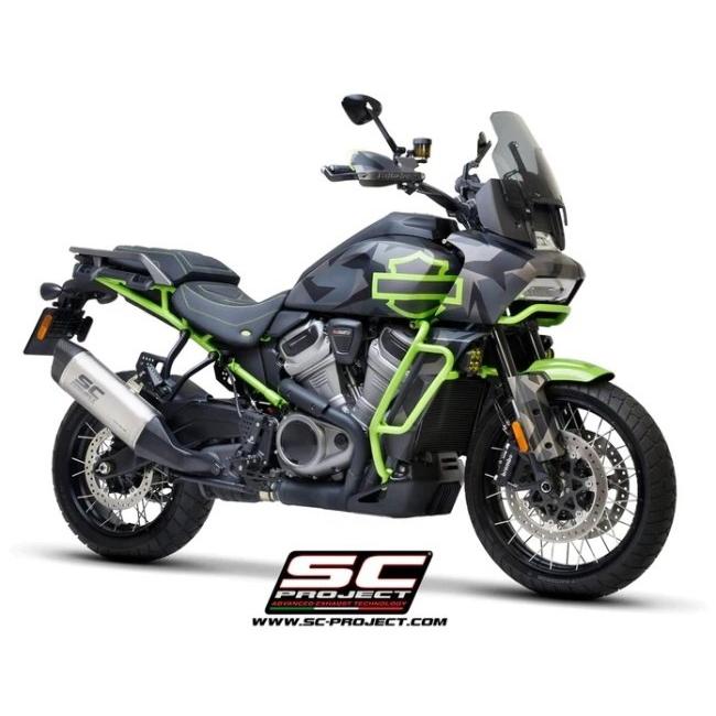 SC-PROJECT SCプロジェクト アドベンチャー スリップオンサイレンサー【公道走行可】 本体材質：マットブラック PAN AMERICA 1250 スリップオンマフラーの画像