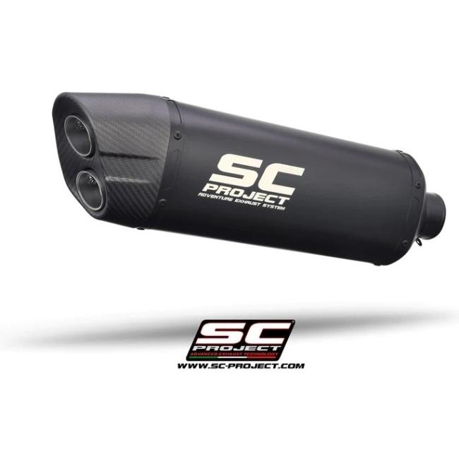 SC-PROJECT SCプロジェクト アドベンチャー スリップオンサイレンサー【公道走行可】 本体材質：マットブラック PAN AMERICA 1250 スリップオンマフラーの画像