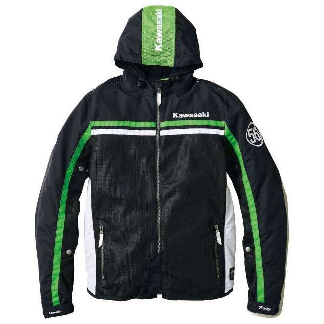 カワサキ（Kawasaki） カワサキ×56design ハーフメッシュパーカー